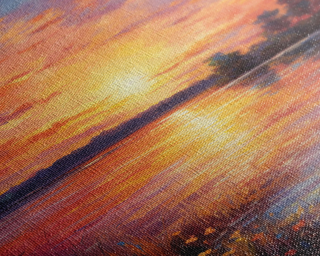 Sunset Wall Art, River Art Print, Landscape Wall Art, Nature Print, Canvas Print, Wall Art, Vertical Art, Going Away Gift, Over Bed Wall Art