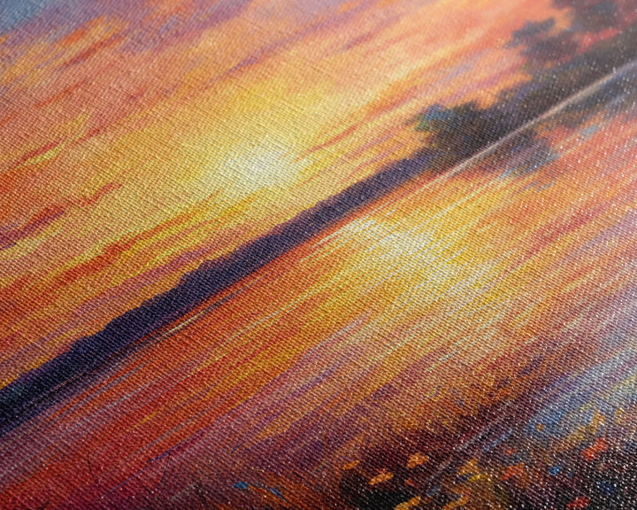 Sunset Wall Art, River Art Print, Landscape Wall Art, Nature Print, Canvas Print, Wall Art, Vertical Art, Going Away Gift, Over Bed Wall Art