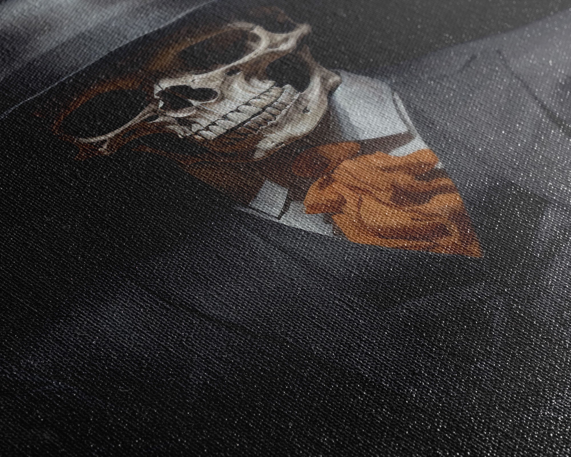 Spooky Skeleton Business Man, Halloween Art, Framed Canvas Print, Halloween Canvas, Skeleton Painting, Victorian Gothic Decor