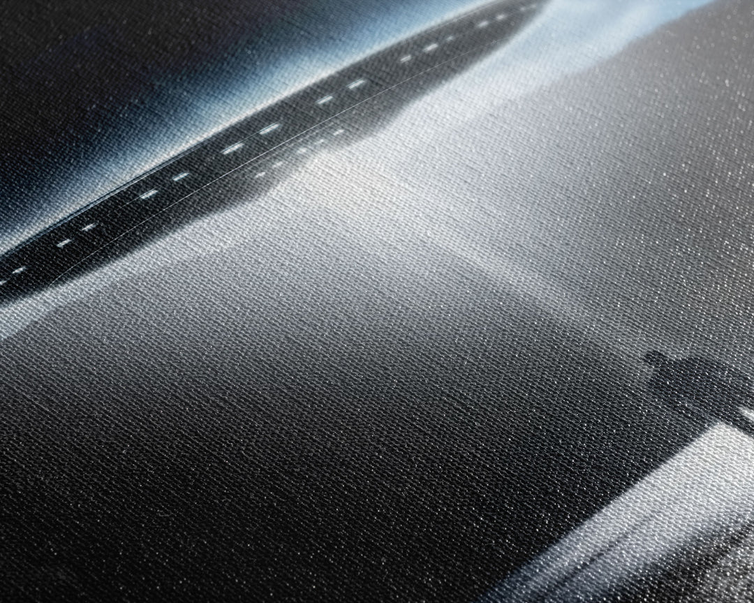 The Encounter, Framed Canvas Print, Scifi Canvas Art, UFO Photography