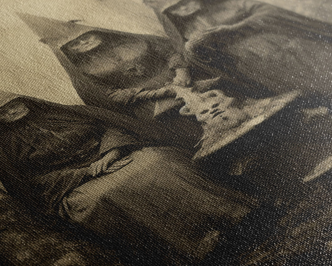 The Coven, Victorian Witches, Vintage Tintype Style Photograph, Framed Canvas Print, Gothic Wall Art, Dark Academia, Witch Art