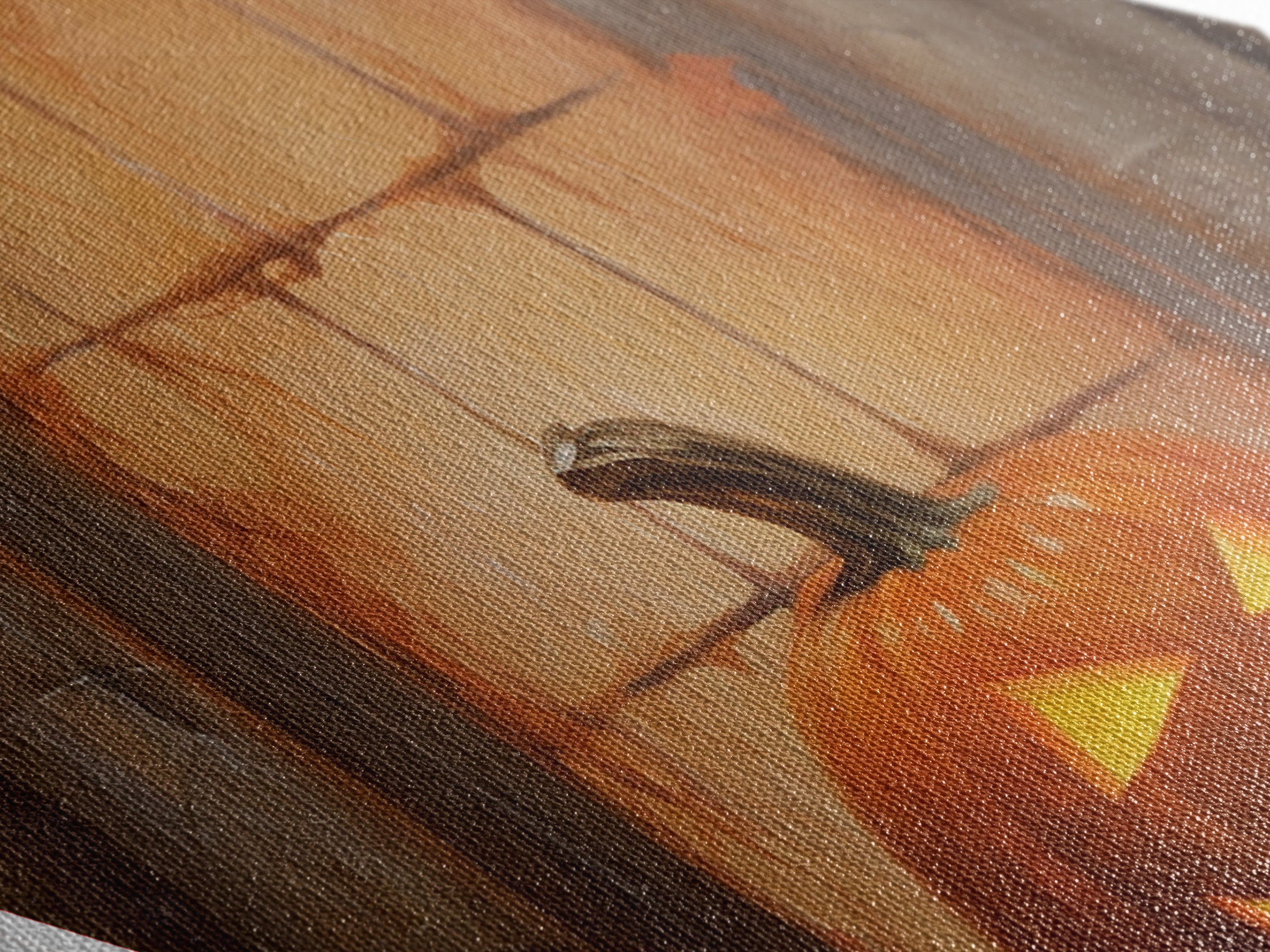 Spooky Haunted Halloween jack O' Lantern Oil Painting Print, Dark Academia Wall Art, Spooky Victorian Halloween Decor