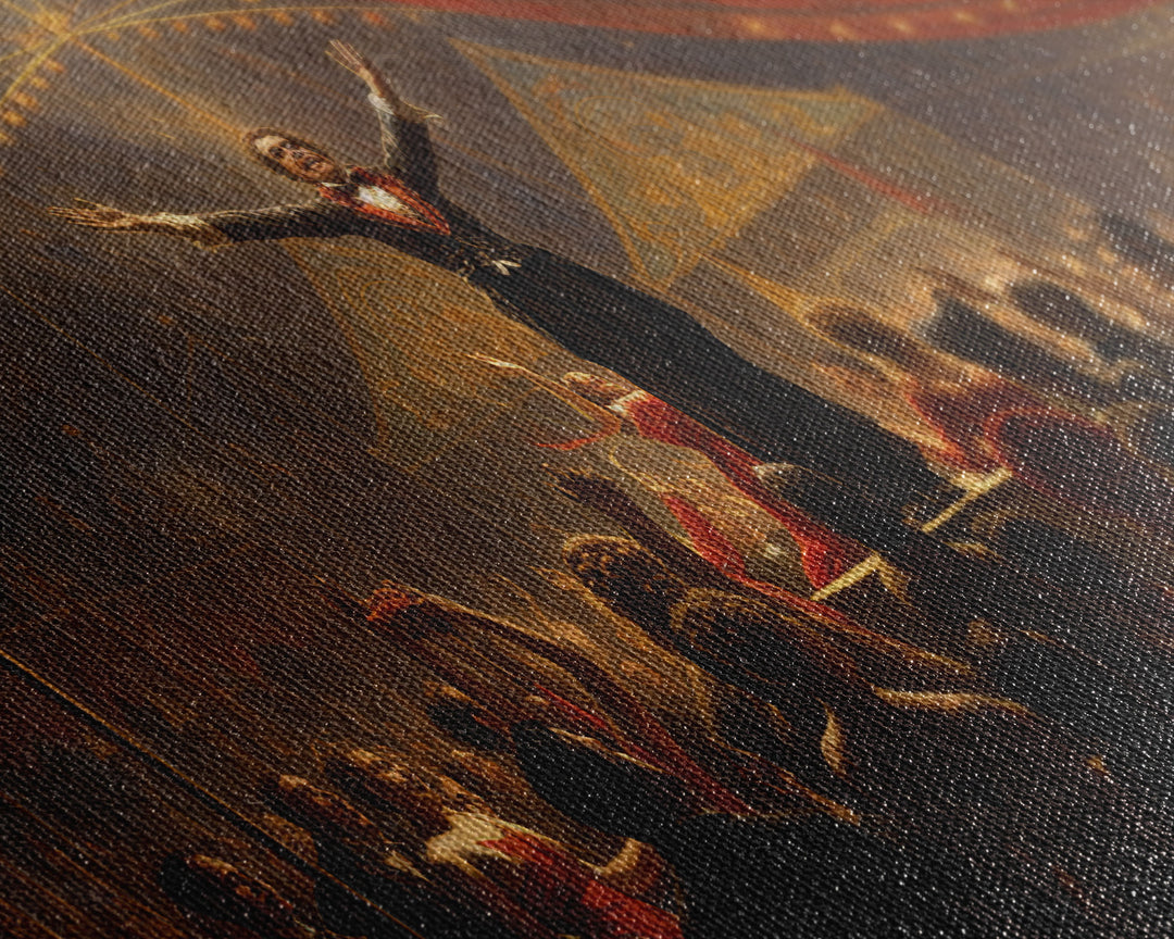 The Cursed Circus, Unique Halloween Art, Framed Canvas Print, Halloween Poster Art, Horror Prints