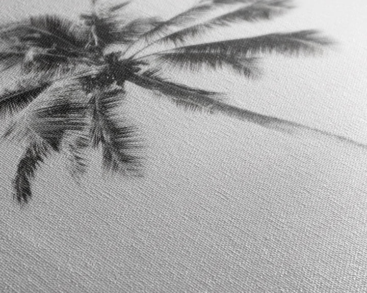 Palm Tree Wall Art, Tropical Art, Minimalist Art, Canvas Print, Wall Hanging, Portrait Art, Black And White Art, Living Room Wall Art