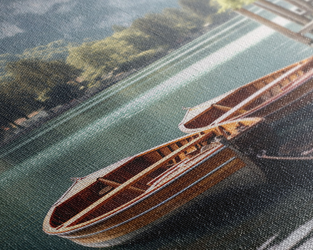 Paddle, Boat, Lake Wall Art, Canvas Print, Wall Hanging, Portrait Art, Lake House Wall Art, Couples Gift, Bookshelf Decor, Nature Print