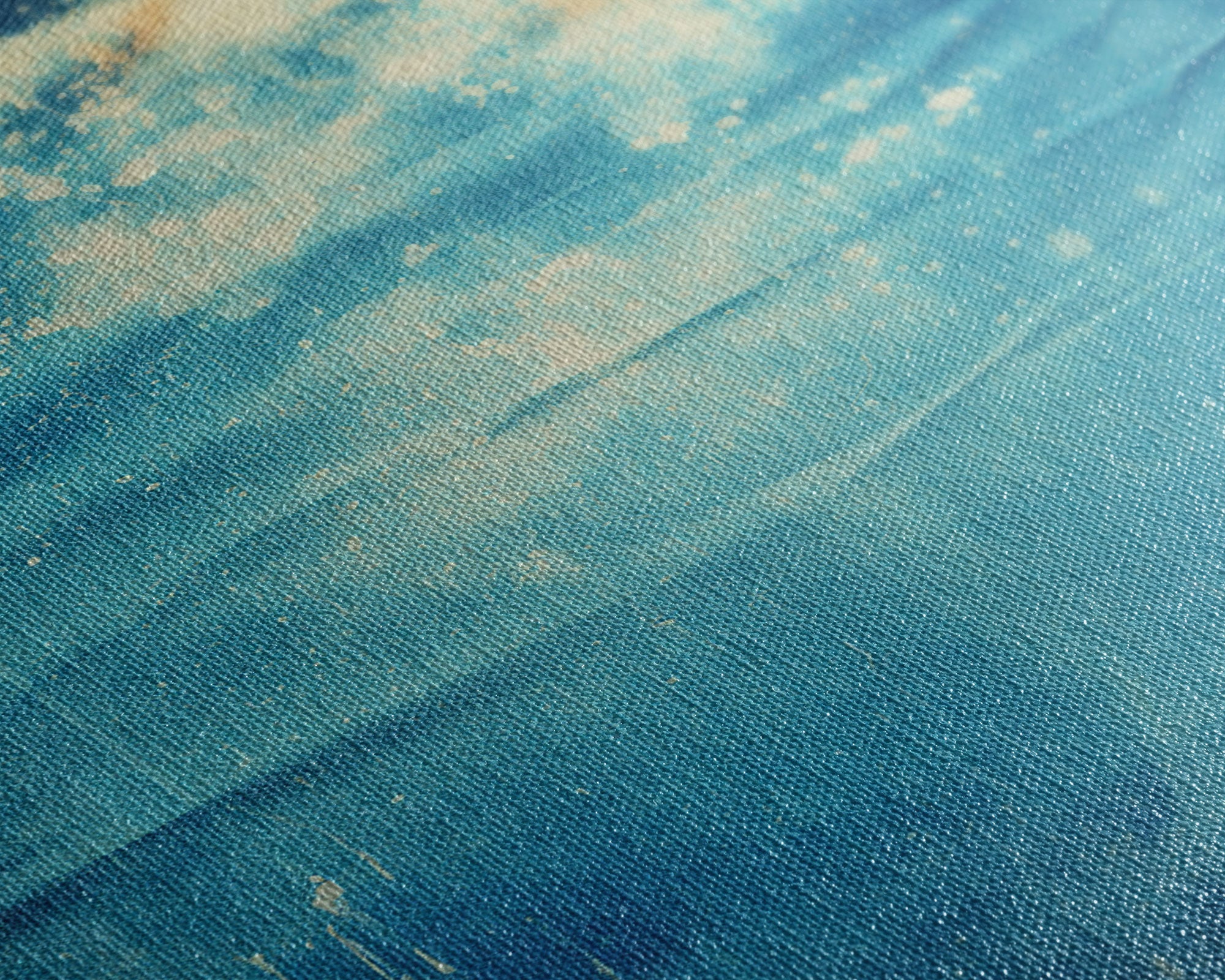 Denim Canvas Print Wall Art, Tie Dye Denim Texture Print On Canvas, Unique Wall Art, Boho Style Art, Minimalist Wall art