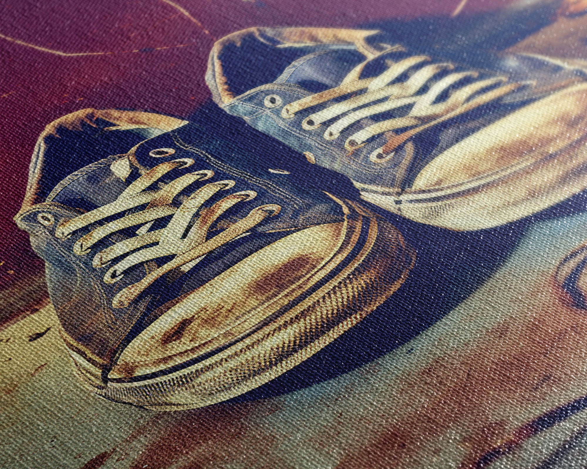 Sneaker Art, Shoe Wall Art, Sneaker Head, Canvas Print, Wall Hanging, Portrait Art, Fashion Wall Art, Gift For Her, Home Wall Decor