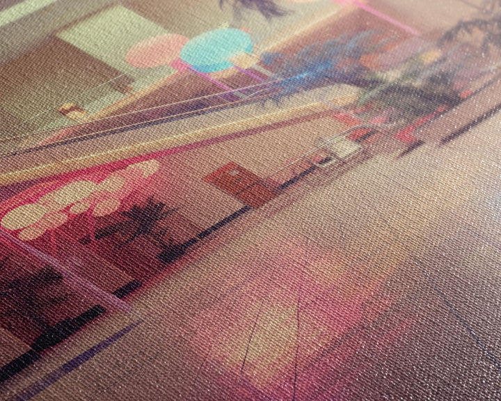 Photo Of A 1980s Mall, Framed Canvas Print, Liminal Spaces, Vaporwave Aesthetic Wall Art, Game Room Decor