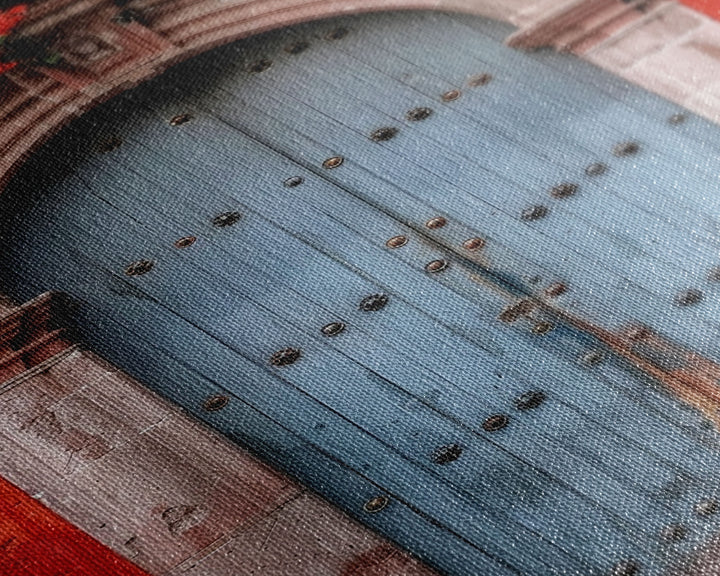 Change1 Indian Wall Art, Colorful Indian Doors, Framed Canvas Print, Painting Print, Traditional Hindu Architecture, Ready To Hang