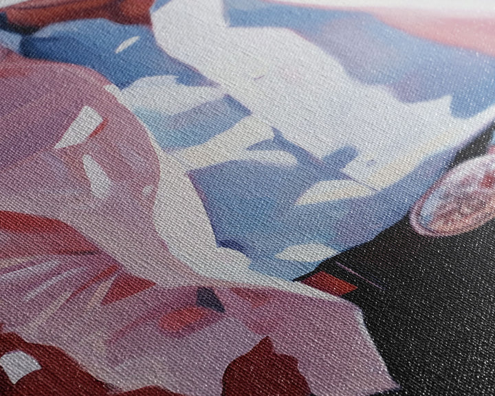 Cowboy Christmas Art Framed Canvas Print, Minimalist Holiday Decor Perfect Seasonal Gift Idea Wall Art 2024