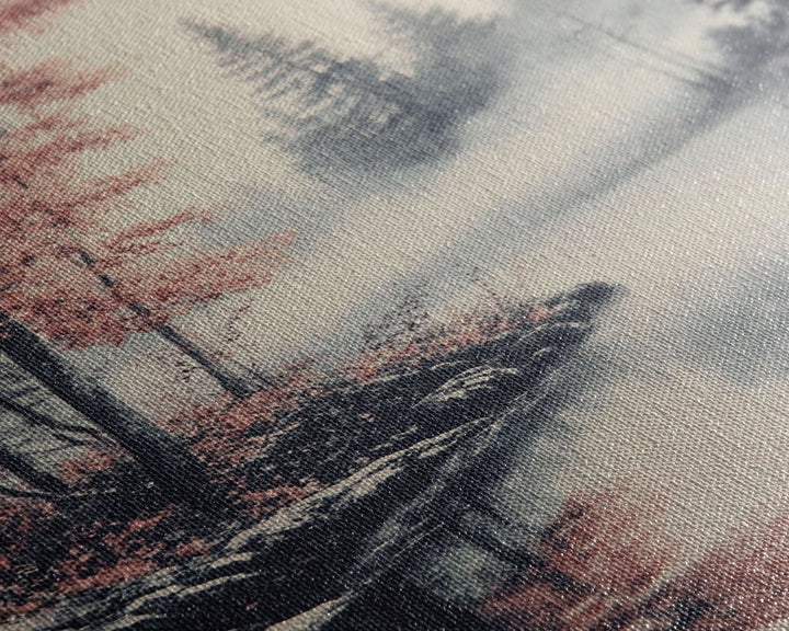 Canvas Print of Serene Winter Landscape with Snow and Bare Trees, Winter Wall Art, Moody Landscape, Gift Idea, Minimalist Seasonal Decor