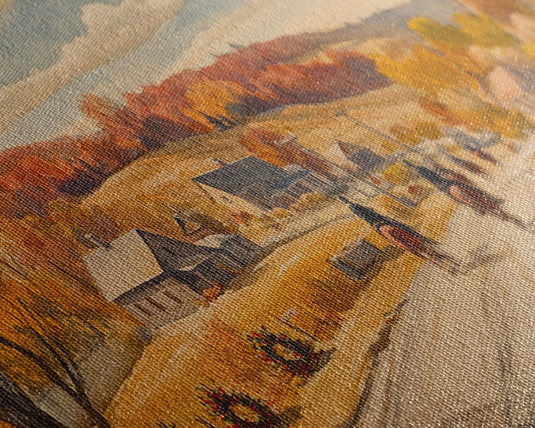 Framed Canvas Print Autumn Cowboy Riders in Fall Colors, Perfect Autumn Decor, Rustic Western Wall Art, and Seasonal Fall Wall Print