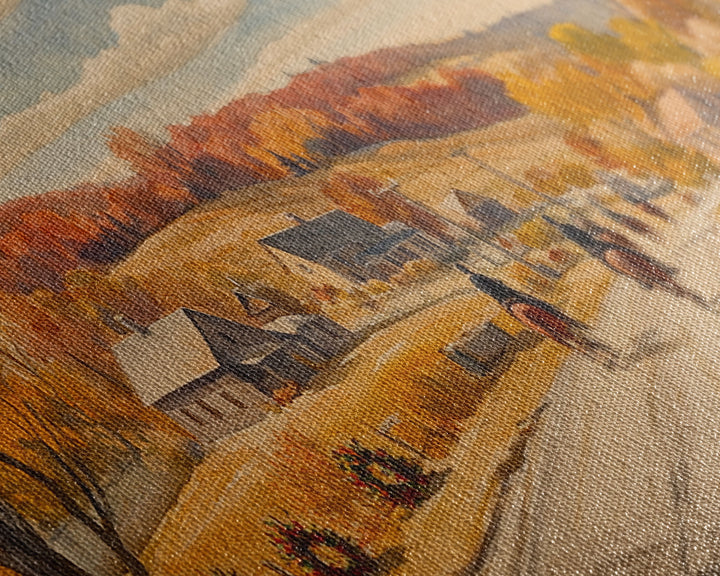 Framed Canvas Print Autumn Cowboy Riders in Fall Colors, Perfect Autumn Decor, Rustic Western Wall Art, and Seasonal Fall Wall Print