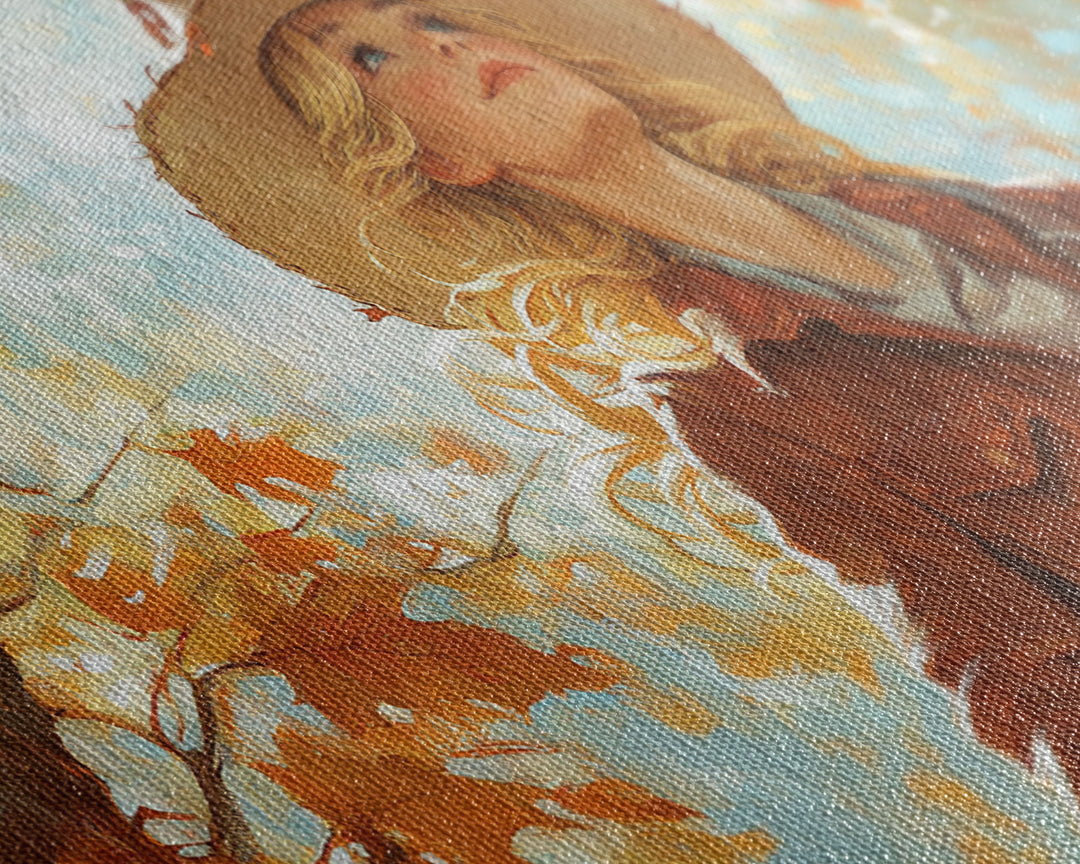 Serene Framed Canvas Print of Autumn Cottage Landscape, Moody Country Wall Art for Fall Home Decor, Perfect Autumn Gift Idea Seasonal Decor