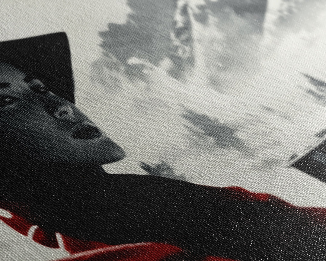 Cozy Cottage in Misty Autumn Countryside Framed Canvas Print, Perfect Rustic Artwork to Bring Warmth and Tranquility Into Your Home