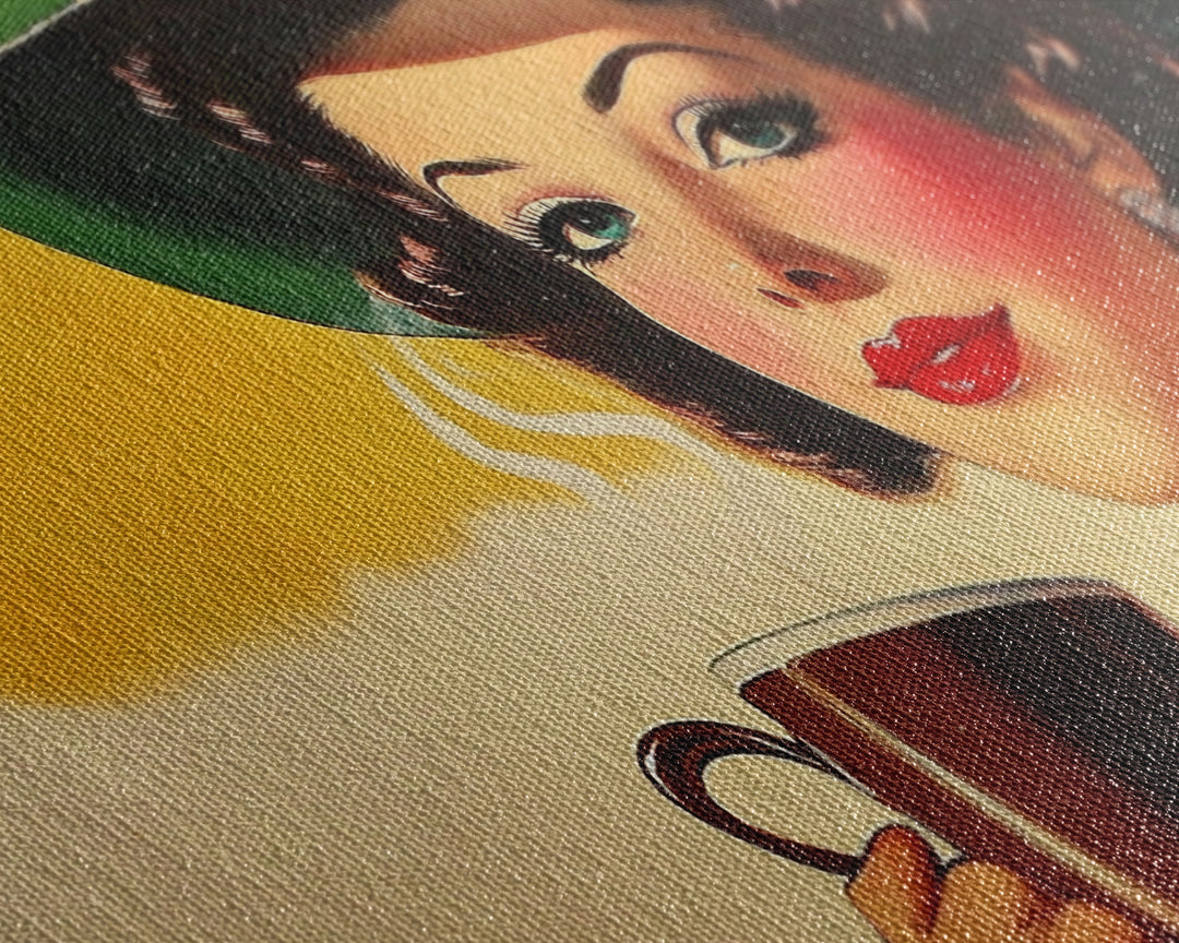 Lakeside Winter Landscape Framed Canvas Print with Snow and Pine Trees, Beautiful Winter Art for a Calm and Peaceful Atmosphere