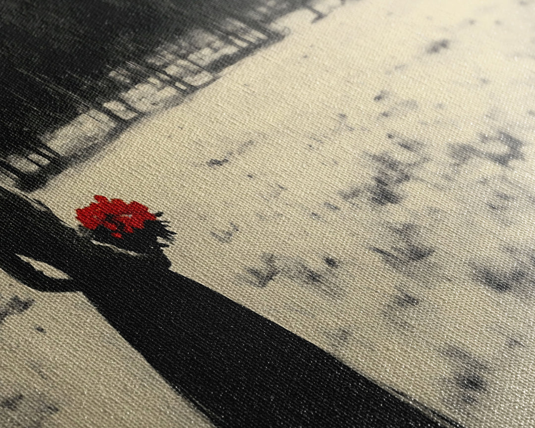 Framed Canvas Print misty forest pathway surrounded by vibrant autumn foliage, serene landscape wall art for fall or rustic home decor