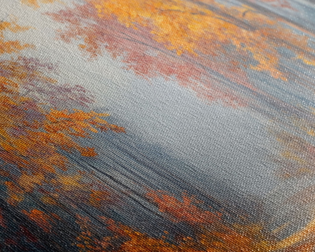 Fall In The Forest, Moody Landscape Painting, Watercolor Painting, Framed Canvas Print, winter wonderland wall art for cozy Christmas decor