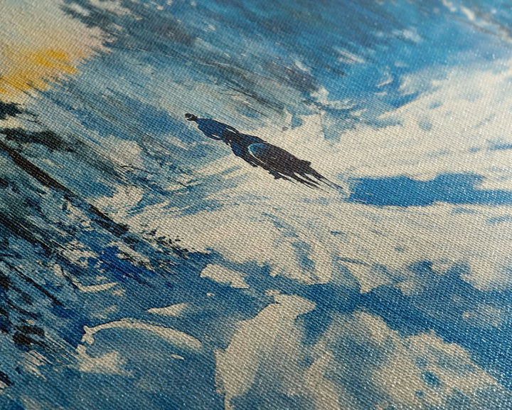 Cowboy And Cattle In Autumn Framed Canvas Print Tall Art Fall Country Landscape Western Home Decor Rustic Farmhouse Wall Art Autumn Gift