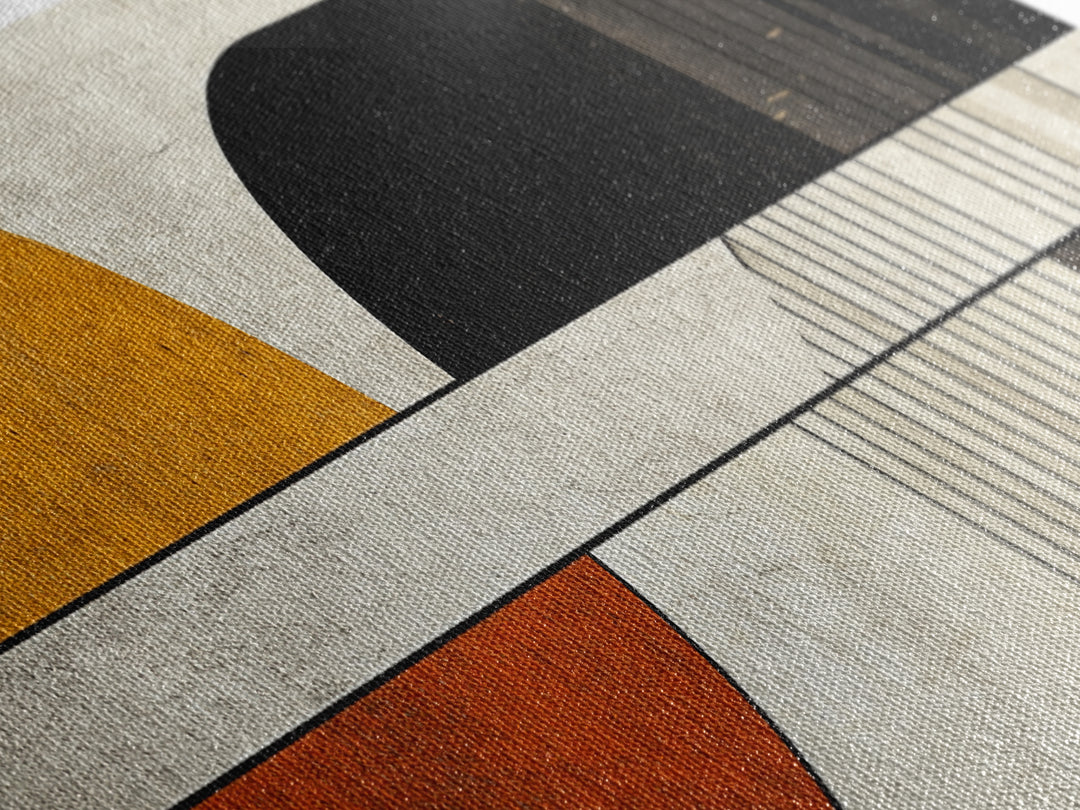 Art Deco Abstract Wall Art, Framed Canvas Print, Canvas Art, Earth Tons, Muted and Subdued Wall Art, Thought Provoking Abstract Art