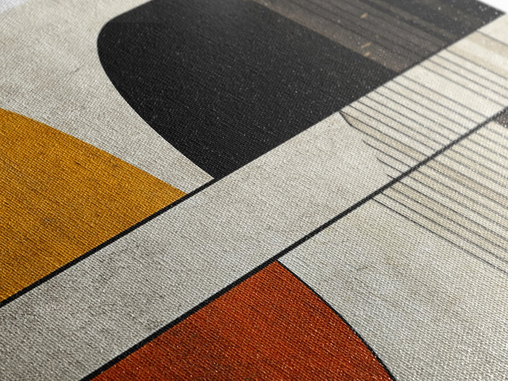 Art Deco Abstract Wall Art, Framed Canvas Print, Canvas Art, Earth Tons, Muted and Subdued Wall Art, Thought Provoking Abstract Art