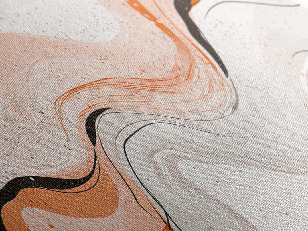 Beige, Black and Grey Swirl Art, Black & Beige Abstract Art Print, Tropical Wall Art, Abstract Wall Art, Living Room Wall Art / Home Decor