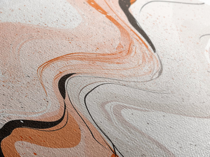 Beige, Black and Grey Swirl Art, Black & Beige Abstract Art Print, Tropical Wall Art, Abstract Wall Art, Living Room Wall Art / Home Decor