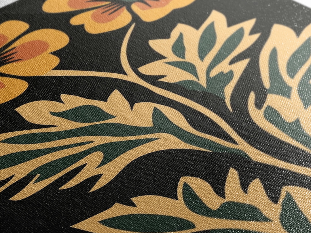 Beautiful Boho Wild Flower Wall Art Canvas Print, Framed Canvas Wall Art Botanical Print Boho Minimalist Home Decor For Living Room