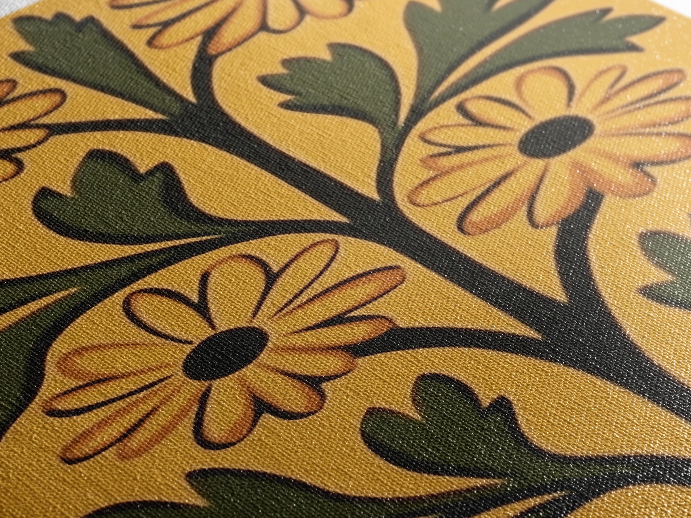 Boho Flower Wall Art, Canvas Print, Artful Boho Flower Art Print, Abstract Botanical Wall Art, Aesthetic Botanical Living Room Decor