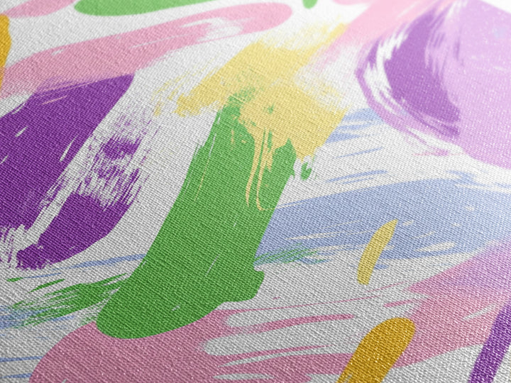 Pastel Brush Strokes Canvas Print, Wood Framed Abstract Wall Art, Dorm Room Decor for Girls