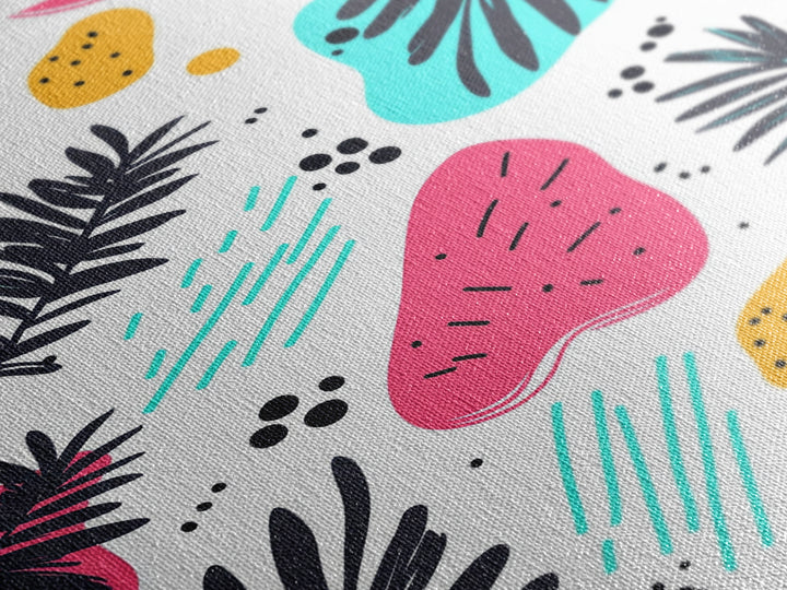 Colorful Abstract Painting Canvas Print, Retro Style Wall Art