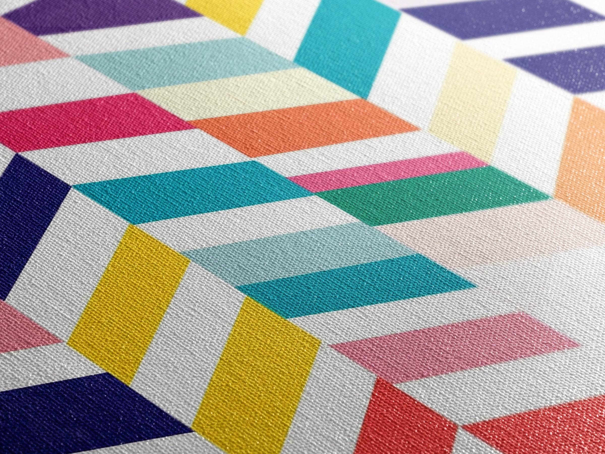 Pastel Chevrons Wall Art, Framed Canvas Print, Wood Framed Wall Art, Framed Wall Art, Gift Idea, Home Decor