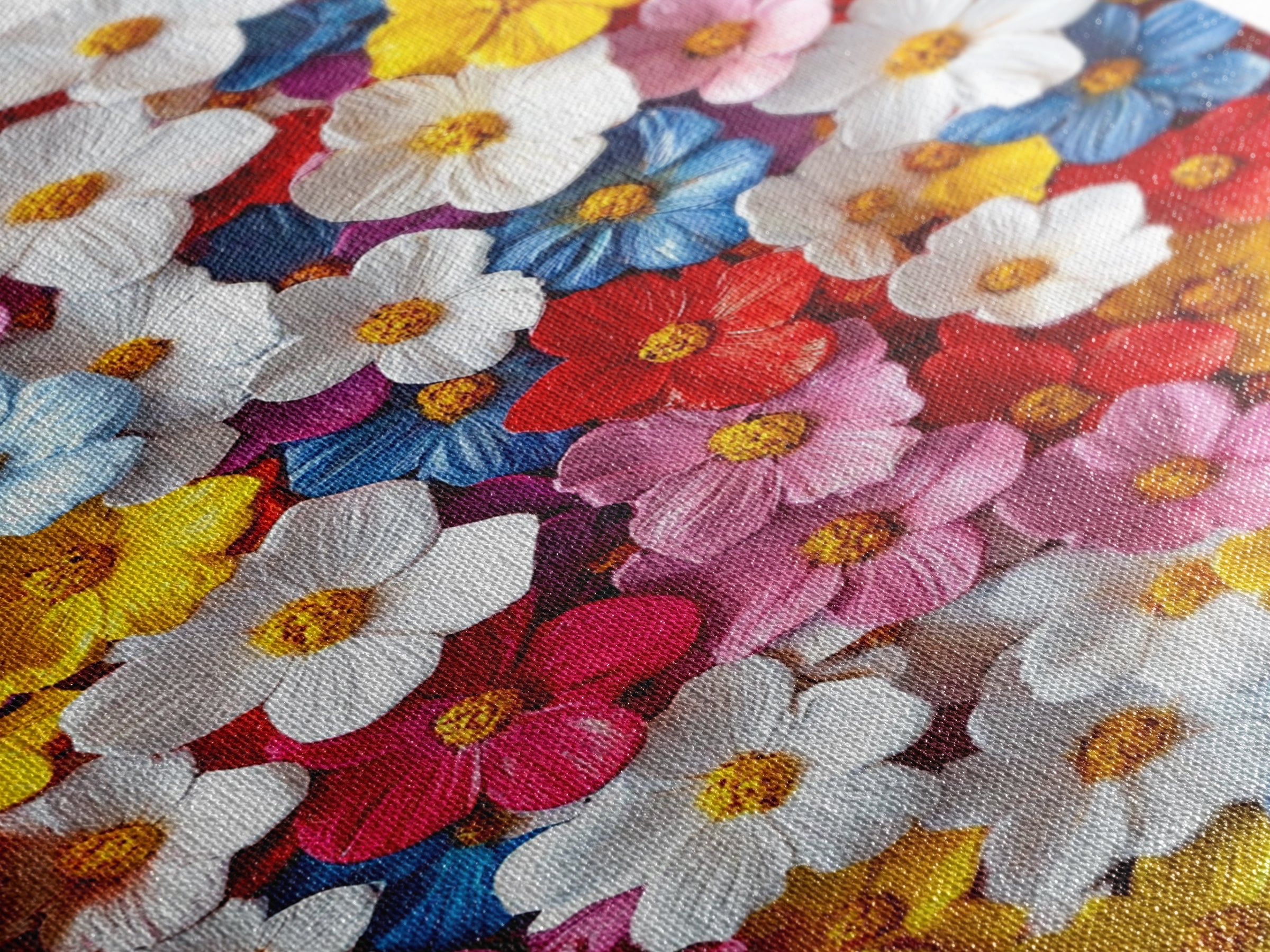 Botanical Prints Wall Art, Framed Canvas Print, 3D Effect Flower Art, Modern Art, Cute Room Decor, Aesthetic Decor, Trendy Wall Art