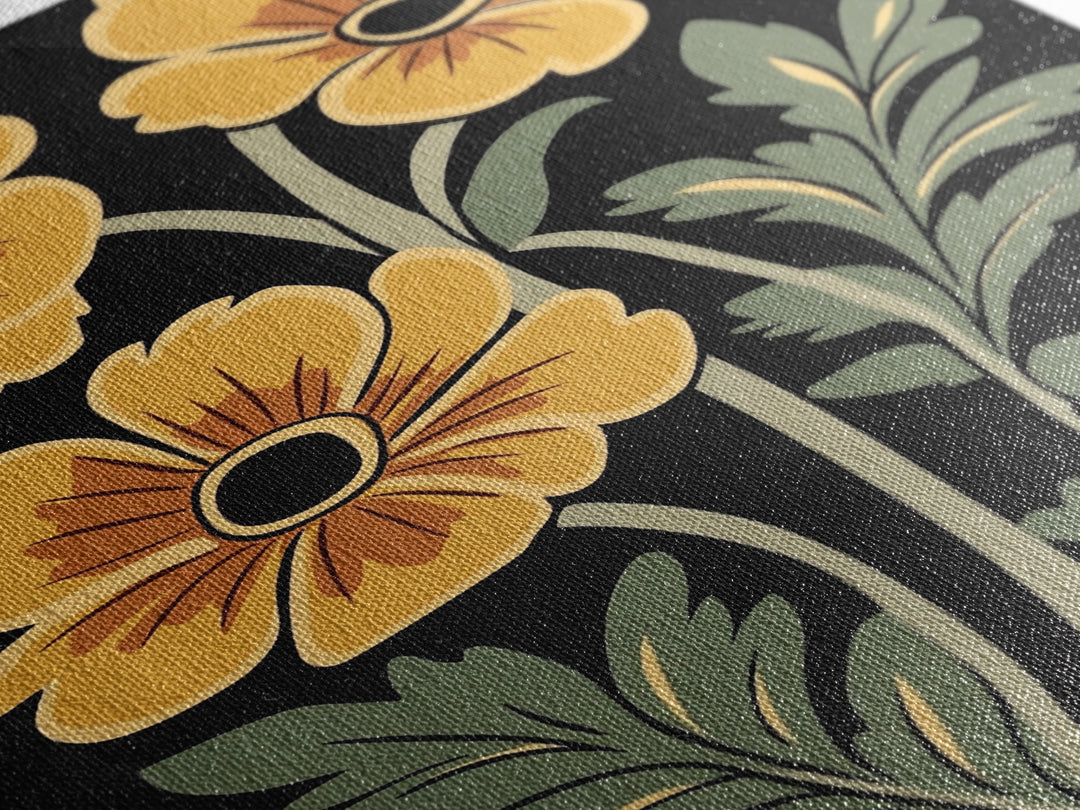 Abstract Floral Botanical Framed Canvas Wall Art, Abstract Botanical Print Minimalist Modern Art Boho Wall Decor Living Room Wall Art