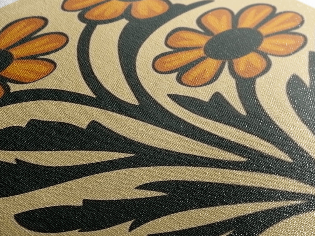 Boho Flower Print Framed Canvas Wall Art Abstract Floral Prints Botanical Minimalist Modern Art Living Room Wall Art Above Bed Decor