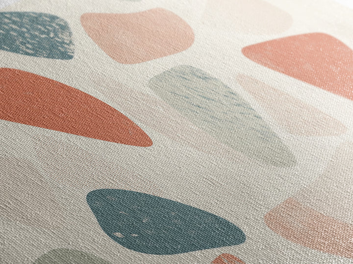 Abstract Shapes Geometric Wall Art Canvas Print, MCM Style Home Decor, Above Sofa Art Home Decor