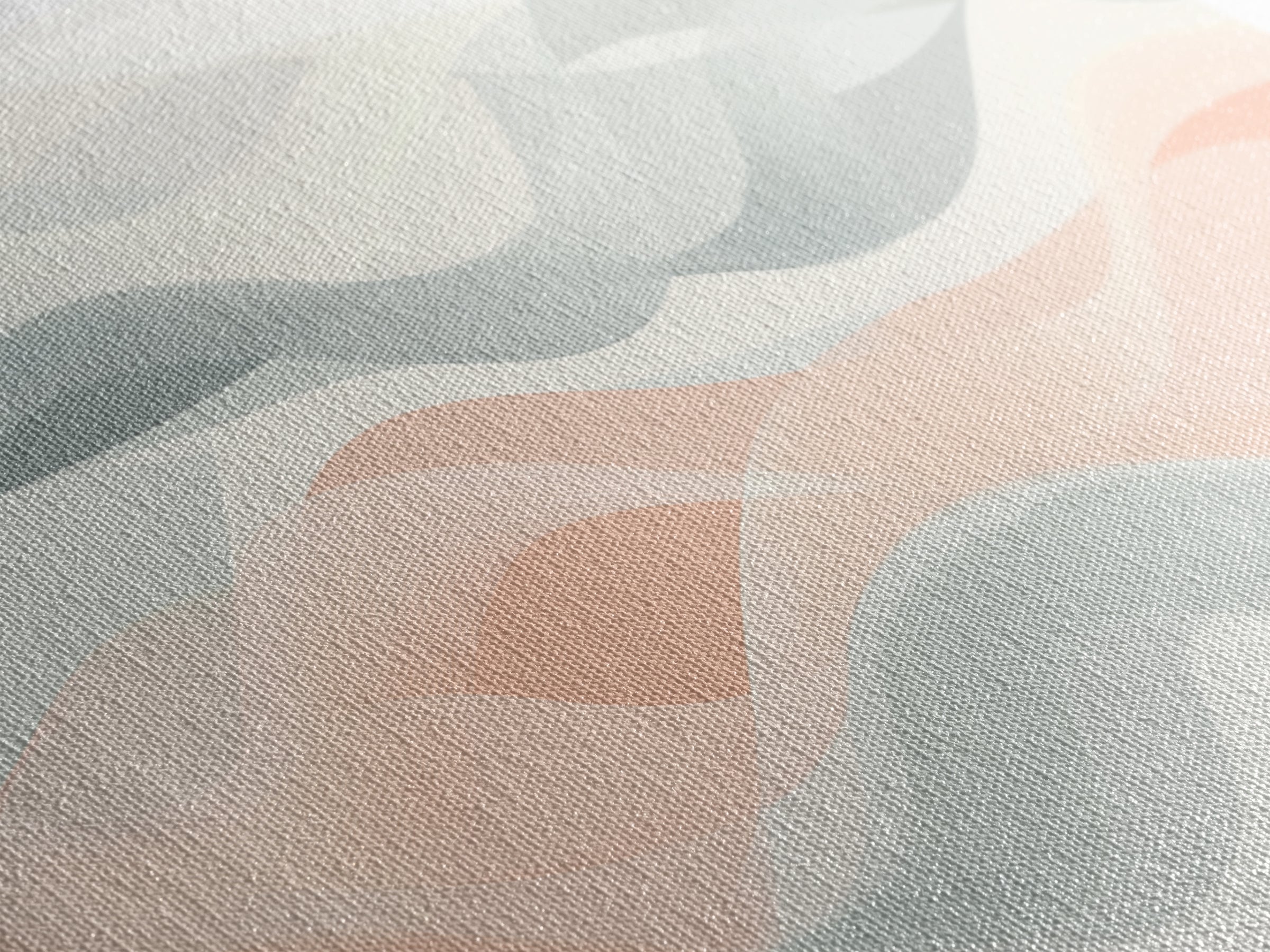 Retro Wall Art MCM Inspired Abstract Art, Mid-Century Modern Art, Retro Geometric Art, Ocean Waves, Modern Abstract Pastel Painting