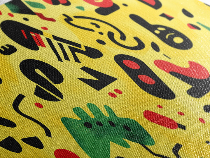 Boy's Room Or Nursery Room Wall Art Framed Canvas Print, Retro 90s Style Wall Art, Kid's Room Wall Art