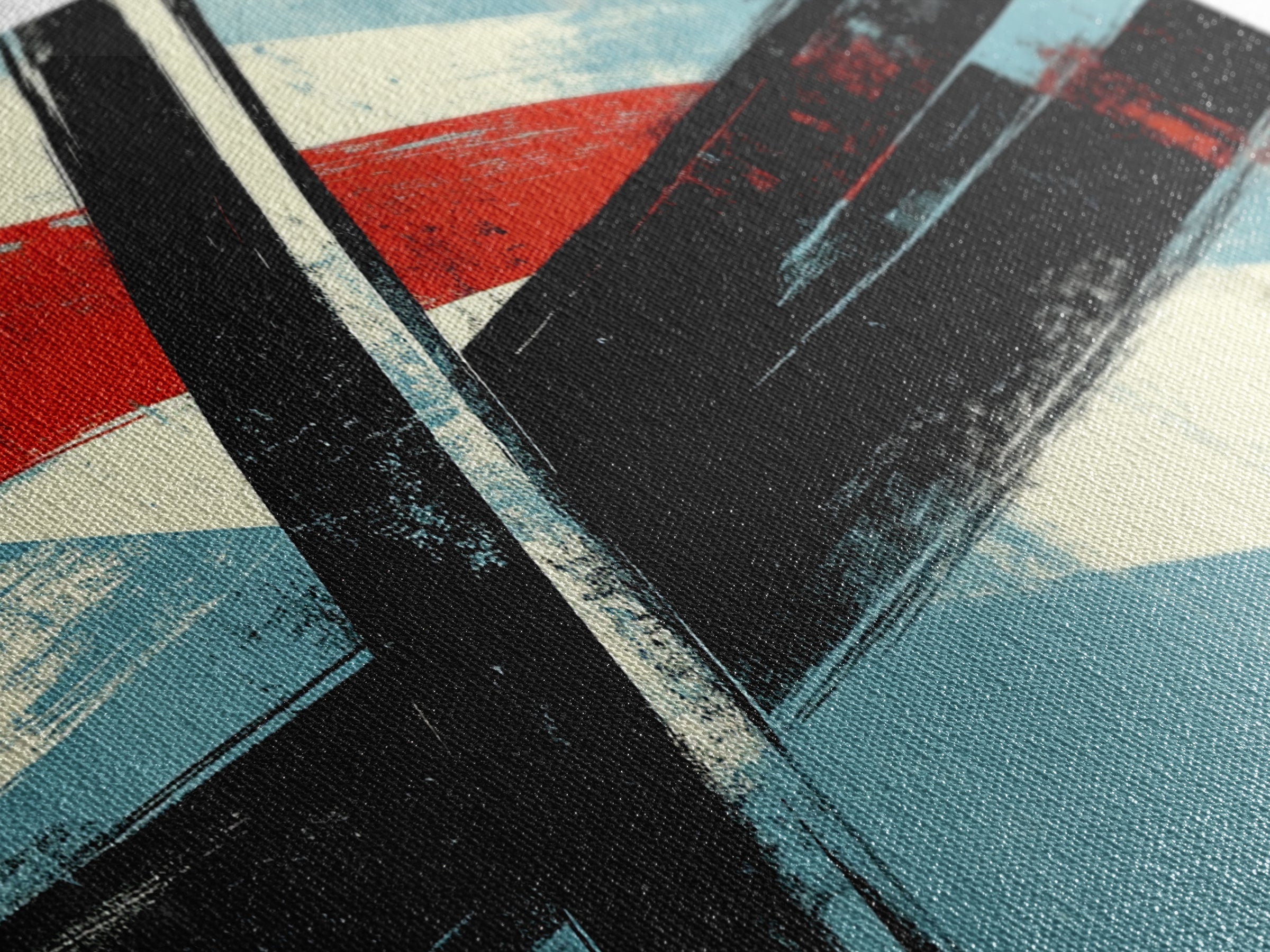 Brush Strokes - Canvas Print - Midcentury Modern Wall Art - Wood Framed Art - Home Decor