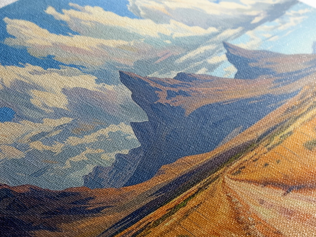 Desert Dirt Roads Framed Canvas Wall Art, Beautiful Arizona Day, Desaturated Wall Art, Rustic Farmhouse Decor, Southwestern Pueblo Art