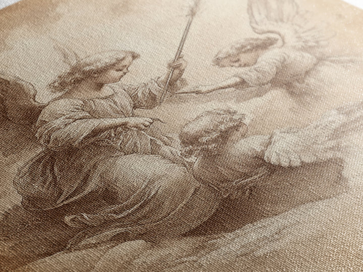 Angelic Painting Print, Framed Canvas Print, Angelic Wall Art, Abstract Angel Artwork, Personalized Gifts, Guardian Angels