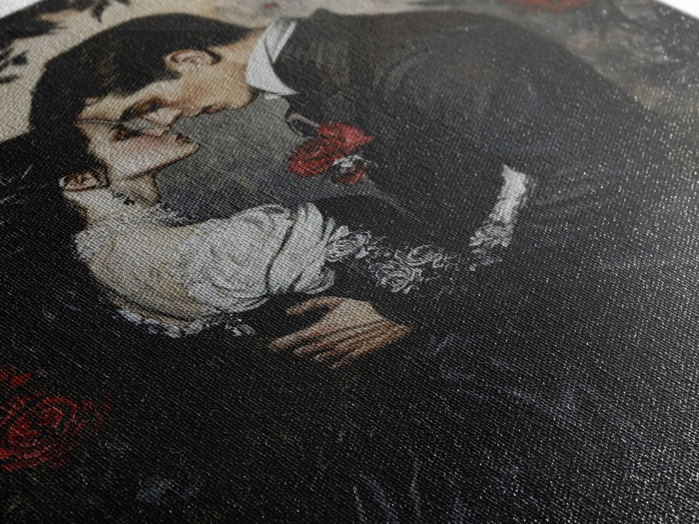 Dark Romance Painting Print, Victorian Gothic Wall Art, Halloween Decor, Gift Idea For Goth Couples, Goth Decor, Goth Wall Art, Dark Academia