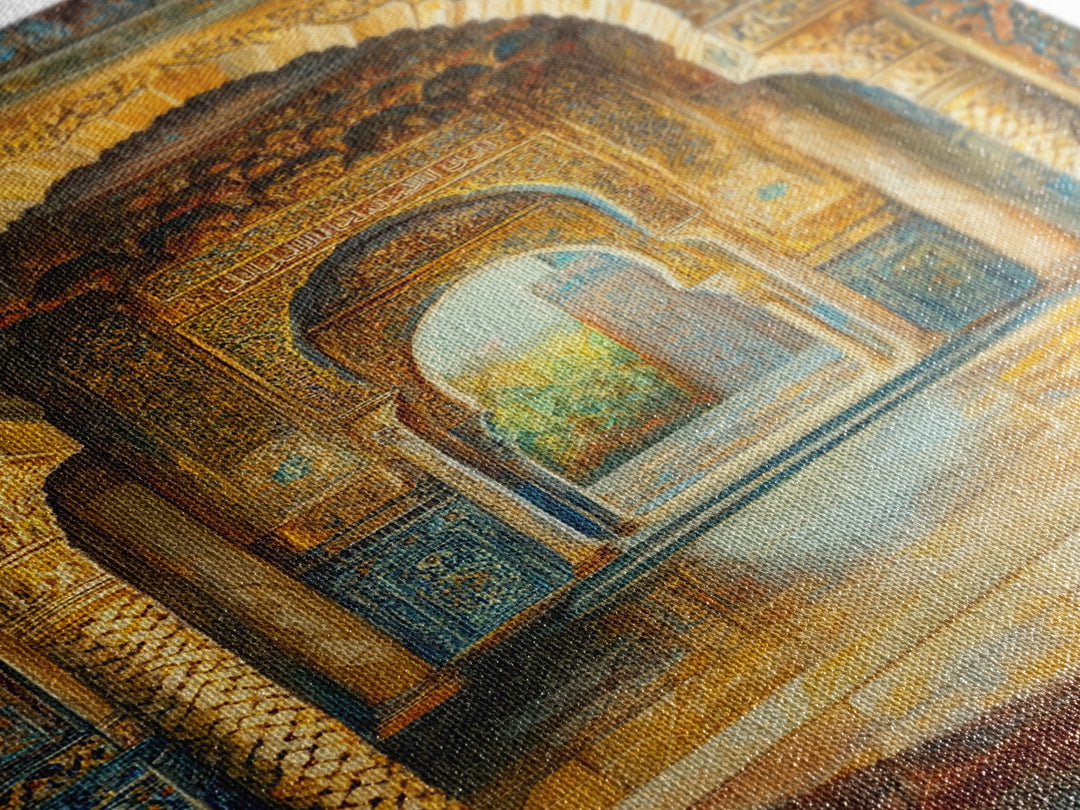 Painting Print of a Morrocan Scene, Moroccan Style Artwork, Moroccan Painting, Arabic Inspired Wall Art