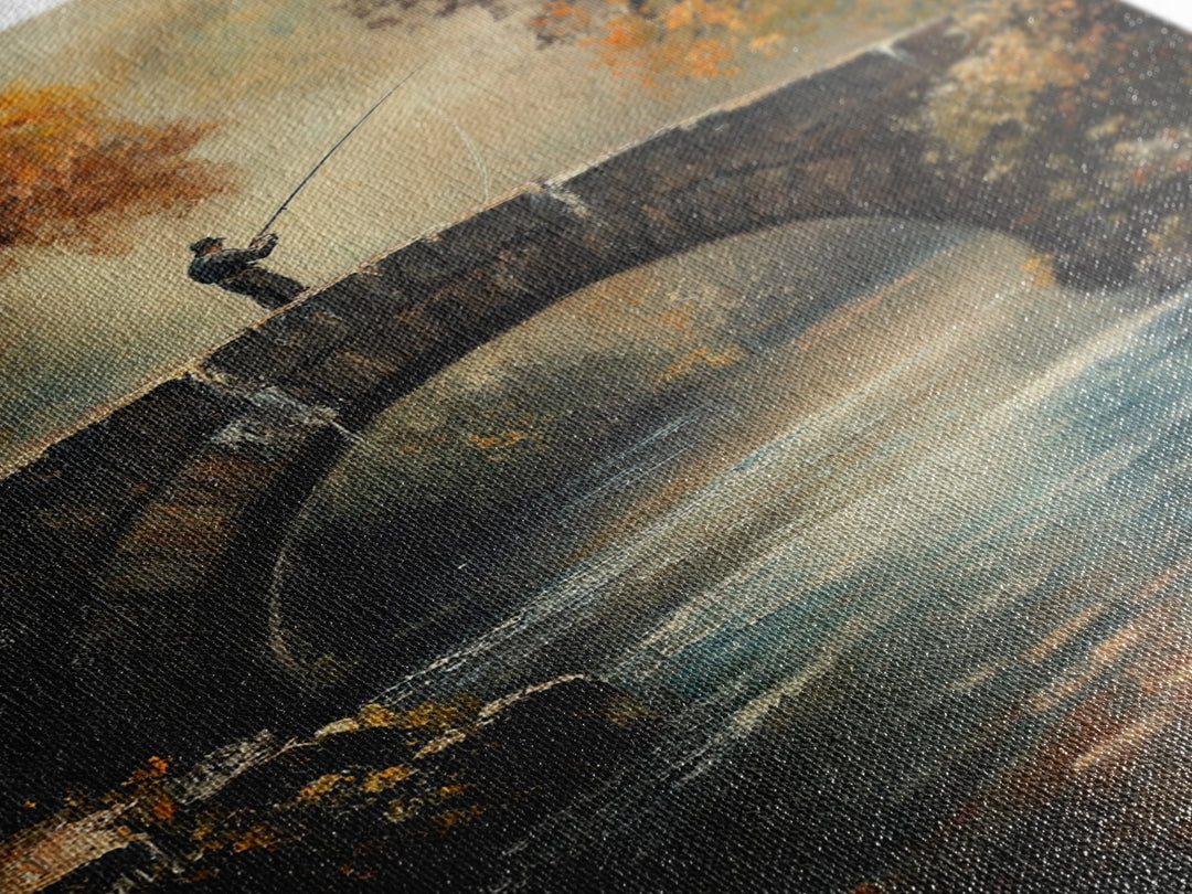 Fly Fishing Art Print on Canvas - Outdoors Gift Idea - Gift For Dad - Fly Fishing Art - Fly Fishing Painting - Trout Fishing - Outdoorsman Gift