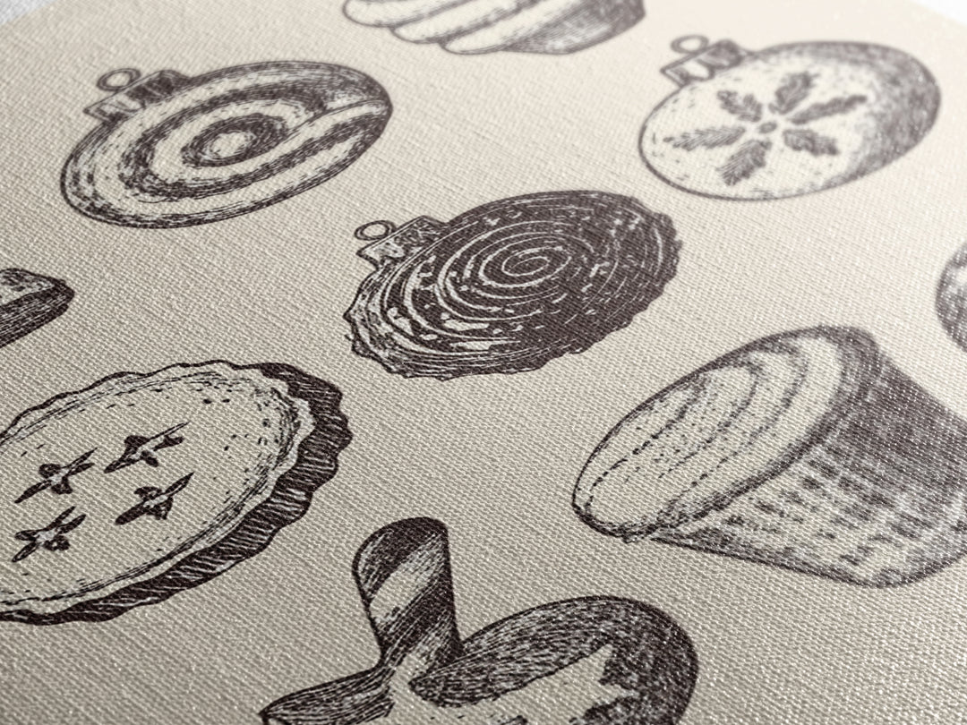 Rustic Boho Christmas Cookies Canvas Print - Framed Canvas - Minimalist Christmas Art - Boho Christmas Art - Rustic Christmas Art