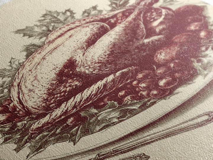 Christmas Turkey Canvas Print - Framed Canvas - Minimalist Christmas Art - Boho Christmas Art - Rustic Christmas Art