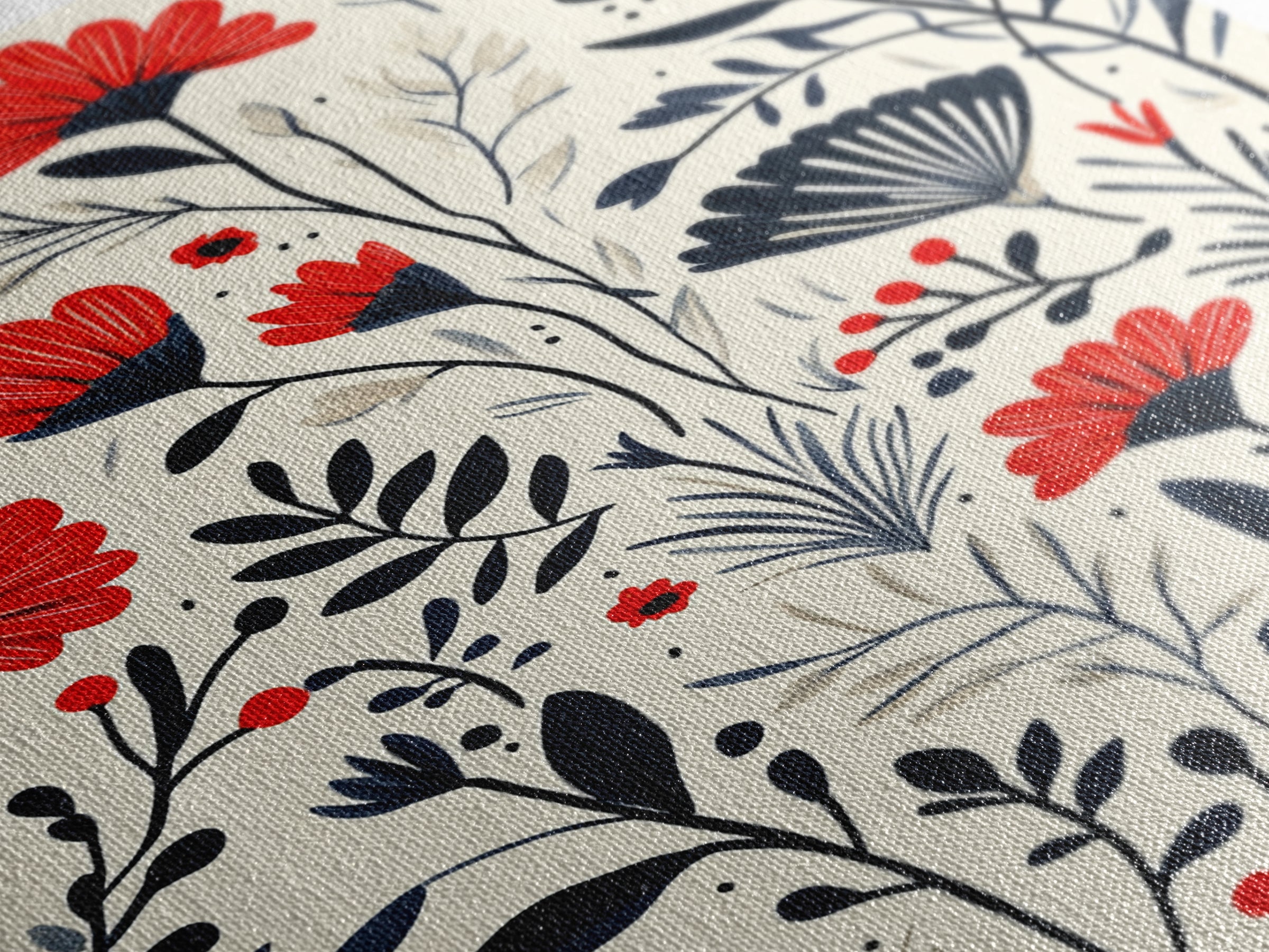 Botanical / Floral Print Wall Art Framed Canvas Print Midcentury Modern Wall Art Home Decor Boho Minimalist Ready To Hang Large Art