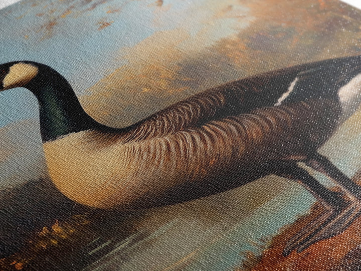 Rustic Cabin Wall Art, Goose Painting Framed Canvas Print, Rustic Farmhouse Wall Art, Guest Room Decor, Traditional American Art