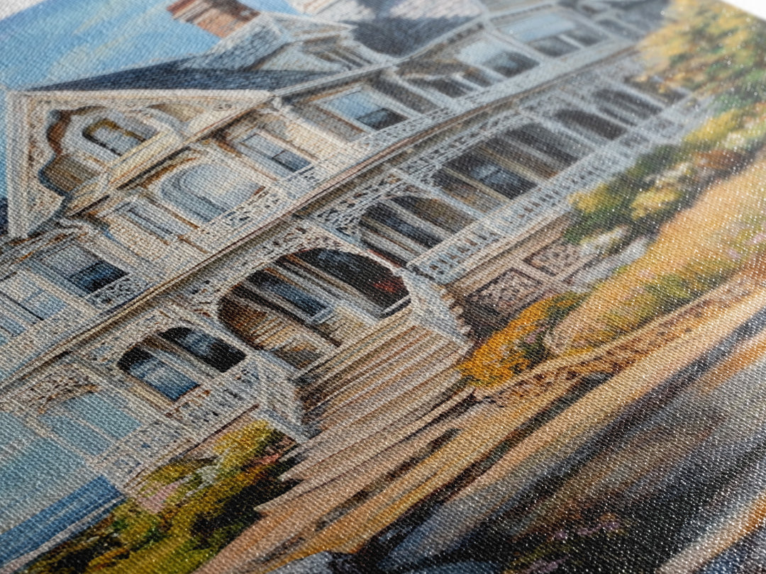 Cape Code Style House Painting Print, Nautical Decor, Maine Oil Painting, Beach House Wall Art