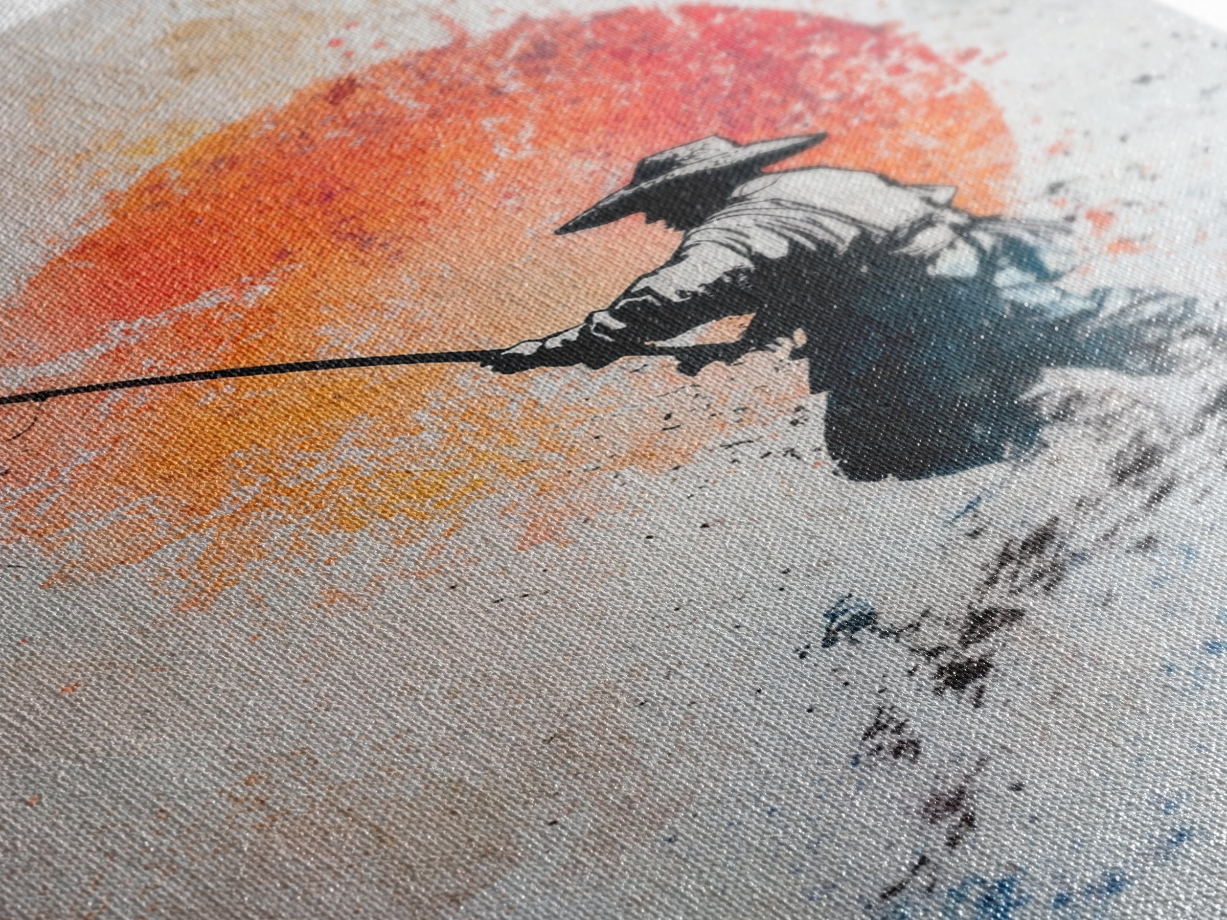Fisherman Gift Idea, Fisherman Painting Print, Retro Wabi Sabi Fisherman Painting, Gift For Fisher, Fishing Gift, Gift For Dad